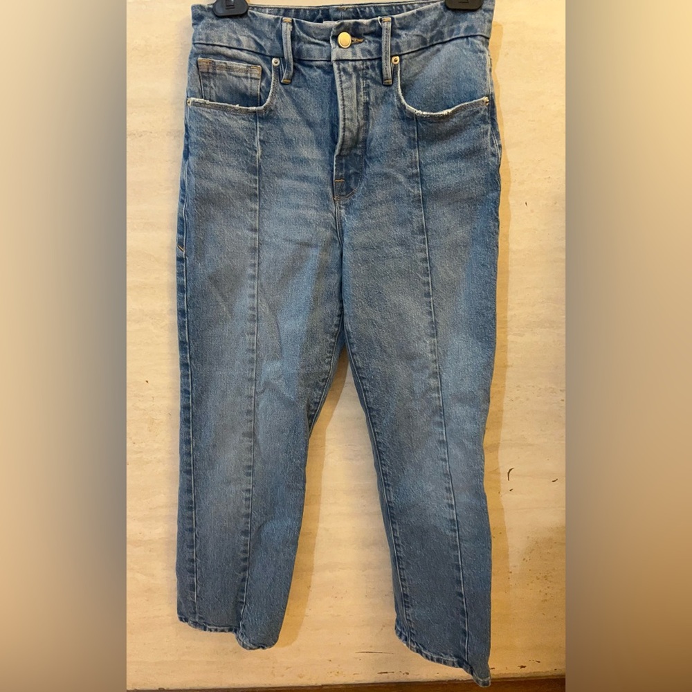 Good American High-Rise Light Blue Jeans